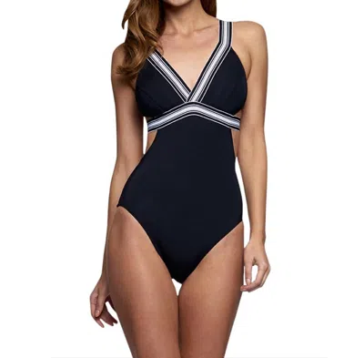 Jets By Jessika Allen Optima Banded Cut Out One Piece Swimsuit In Australia Optima In Multi