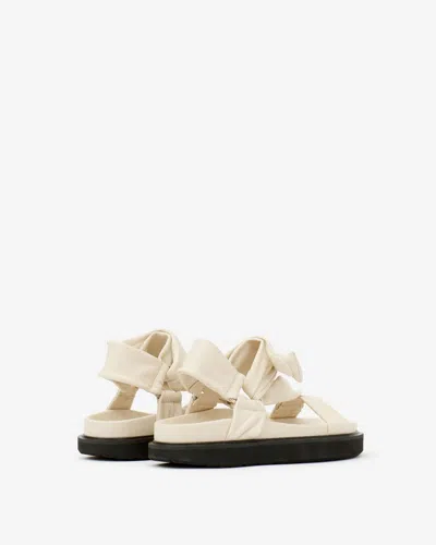Isabel Marant Naori Leather Sandals In White