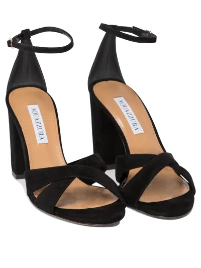 Shop Aquazzura "devine" Sandals In Black