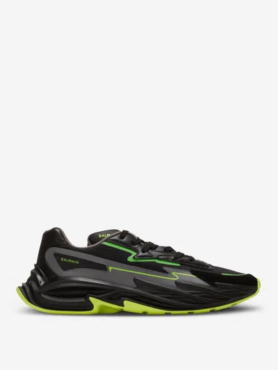 Balmain Run-row Low-top Sneakers In Black