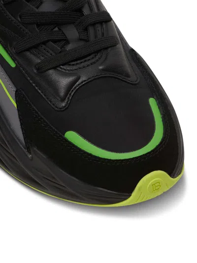 Balmain Run-row Low-top Sneakers In Black