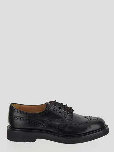 Shop Church's Lichfield Brogue Derby Shoes In Black