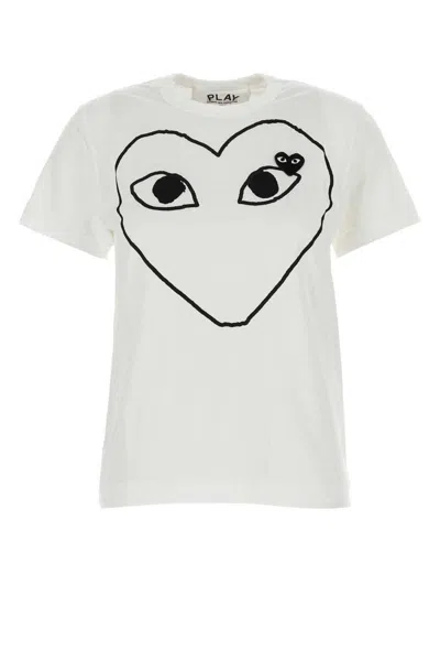 Shop Comme Des Garçons Play T-shirt In White