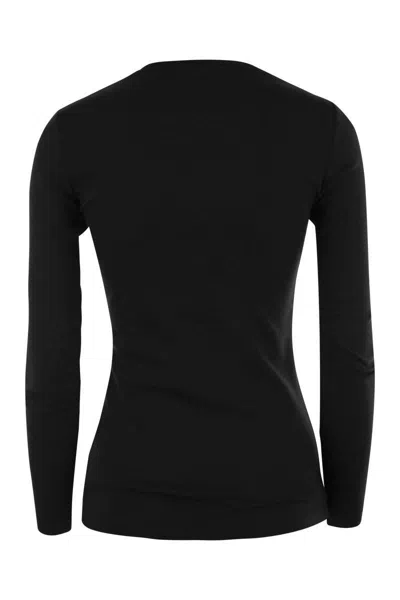 Fabiana Filippi Long-sleeved T-shirt In Jersey In Black