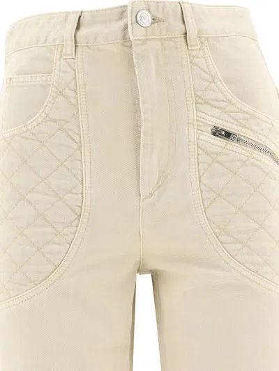 Shop Isabel Marant "casandre" Jeans In Beige