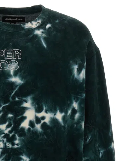 Shop Kidsuper 'dyed Super Crewneck' Sweatshirt In Green