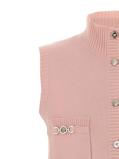 Shop Versace Pink Wool Blend Dress