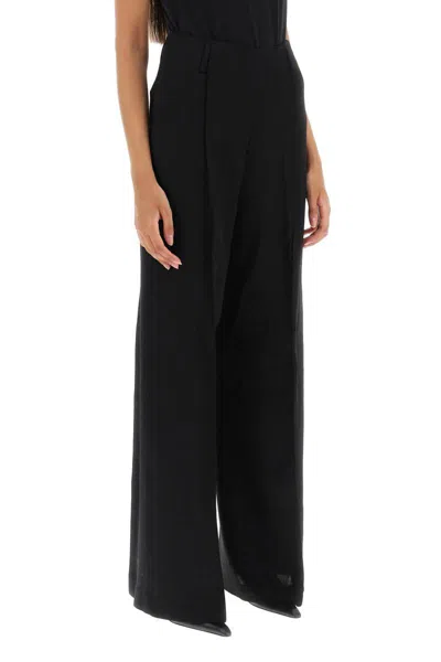 Shop Acne Studios Wool-blend Tailored Pants In Black