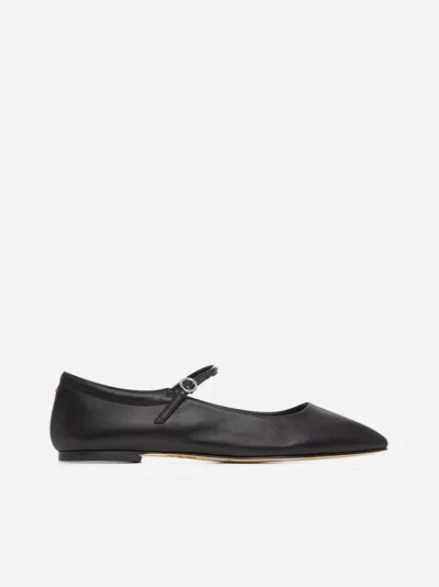 Aeyde Sleek Nappa Leather Flats For Women In Black