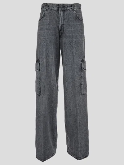 Shop Haikure Wide Leg Jeans In Marbleblack