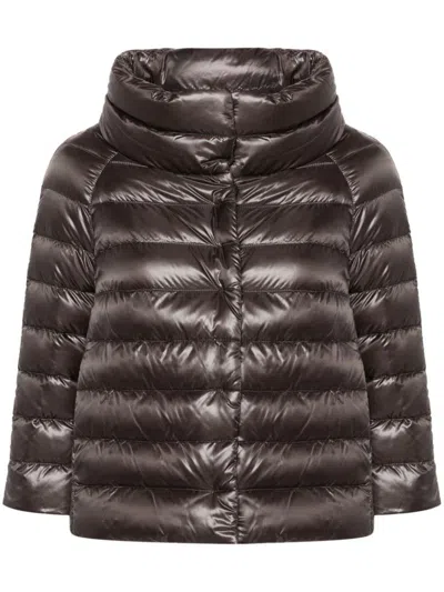 Herno Iconico Sofia Ultralight Bolero Coat In Grey