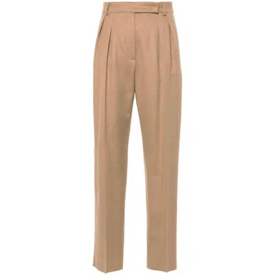 Shop Max Mara Pants In Neutrals