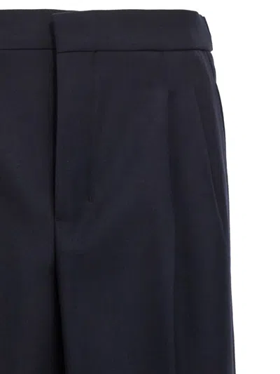 Ami Alexandre Mattiussi Loose Fit Pants With Straight Cut In Blue
