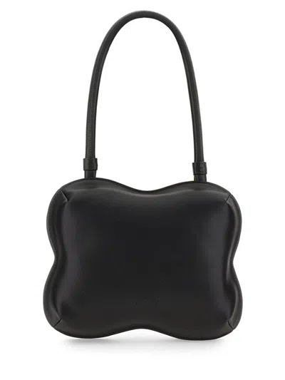 Shop Ganni Hand Bag "butterfly" In Black