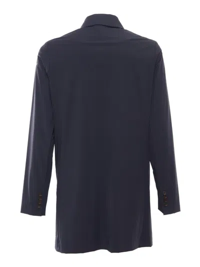 Rrd Long Blue Jacket In Blue