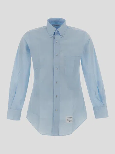 Shop Thom Browne Classic Shirt In Lightblue