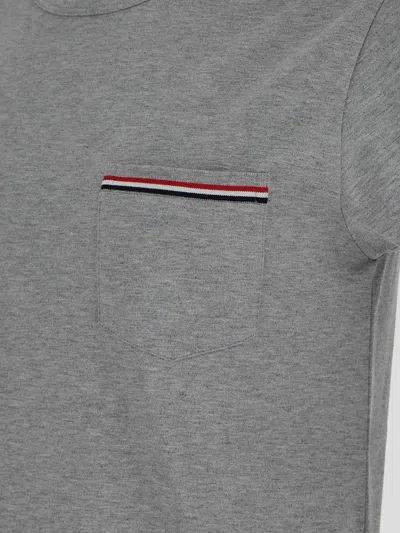 Shop Thom Browne Pocket Tee In Grey