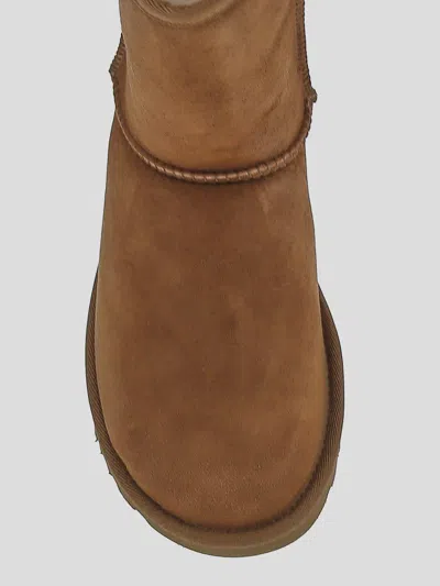 Ugg Mini Bailey Bow Ii Womens Suede Shearling Winter Boots In No-color