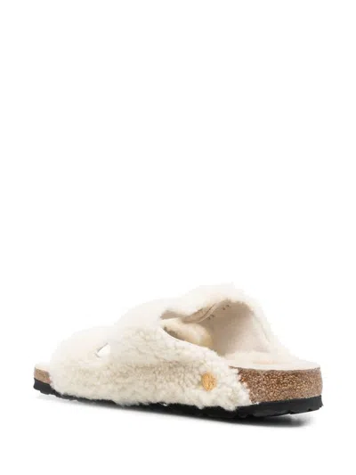 Shop Birkenstock 'arizona Big Buckle' Slippers In White