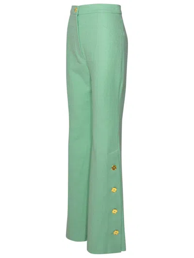 Patou Flared Casual Pants In Green