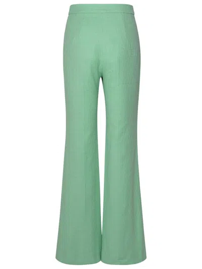 Patou Flared Casual Pants In Green