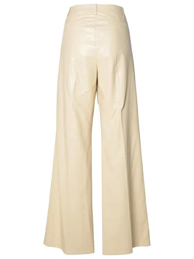 Stand Studio Ivory Polyurethane Blend Trousers In Beige
