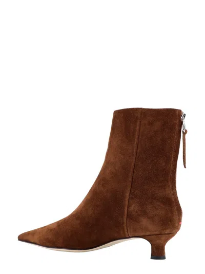 Aeyde Zoe Kitten Heel Bootie In Brown