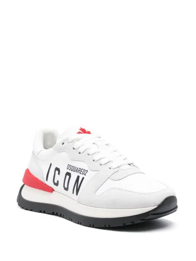 Shop Dsquared2 Icon Running Panelled Sneakers In White