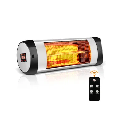 Hivvago 1500w Wall-mounted Electric Heater Patio Infrared Heater With Remote Control