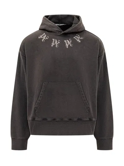 Shop Palm Angels Statement Mono Hoody In Black