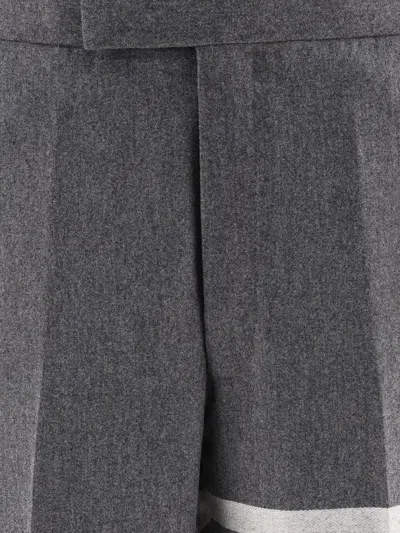 Shop Thom Browne "4-bar" Trousers In Grey