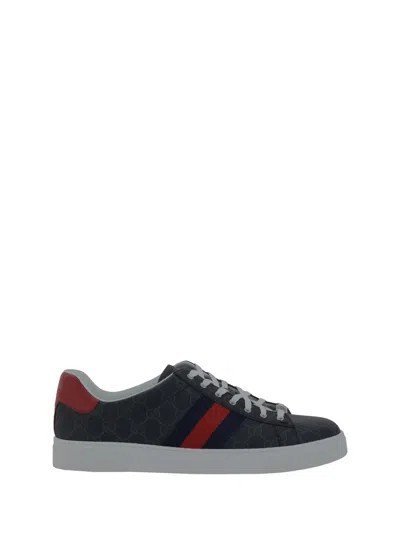Gucci Sneakers In Black/brb/hi.red