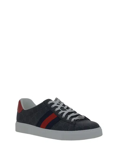 Gucci Sneakers In Black/brb/hi.red