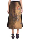 FENDI Side-Pleat Jacquard Midi Skirt