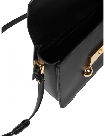 Marni Black Leather Trunkaroo Medium Shoulder Bag In Black