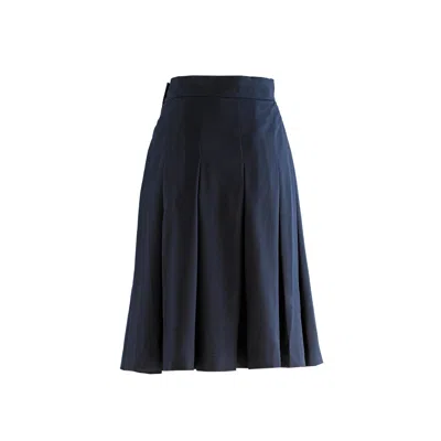 Shop Otkutyr Pleated Blue Skirt