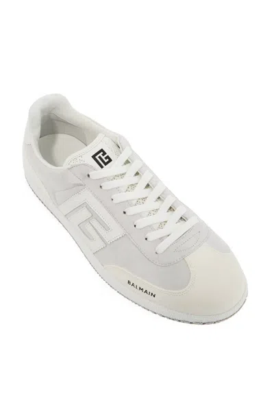 Balmain Swan Sneakers In Suede And Smooth Calfskin