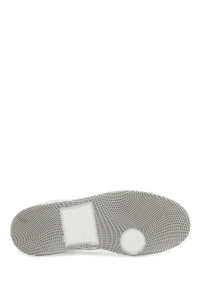 Balmain Swan Sneakers In Suede And Smooth Calfskin