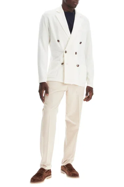 Shop Brunello Cucinelli Twill Gabardine Trousers With Garment