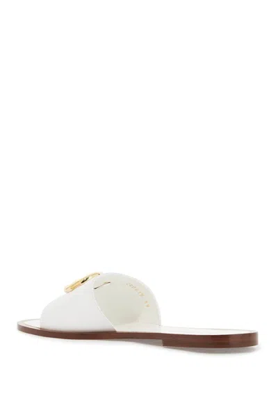 Shop Dolce & Gabbana White Dg Logo Slides With 8