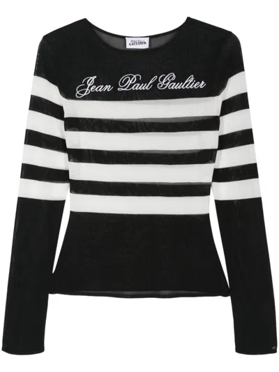 Shop Jean Paul Gaultier Mariniere Print Top