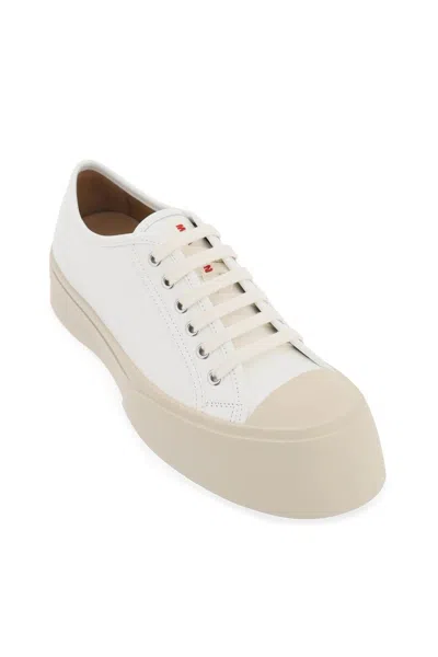 Shop Marni Leather Pablo Sneakers