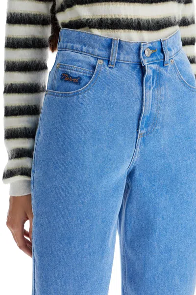 Shop Marni Organic Denim Cropped Jeans In