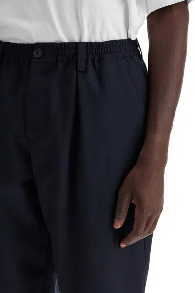 Marni Tropical Wool Cropped Pants In Men In Blue