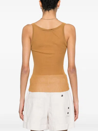 Max Mara Semi-sheer Fine-ribbed Top