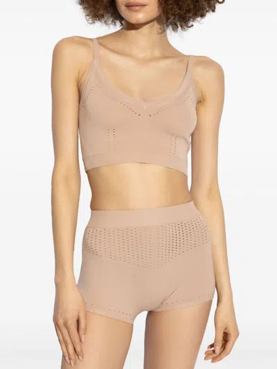 Max Mara Ribbed Texture Cropped Sleeveless Top