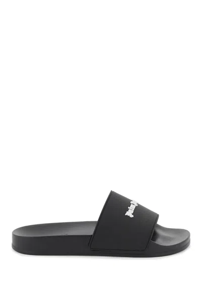 Shop Palm Angels Rubber Monogram Slides