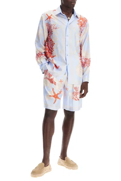 Shop Versace Barocco Sea Silk Shirt