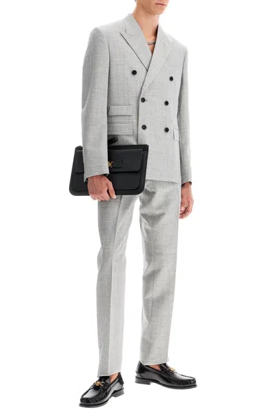 Versace Center Vent Peak Lapel Double-breasted Blazer