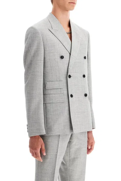Versace Center Vent Peak Lapel Double-breasted Blazer